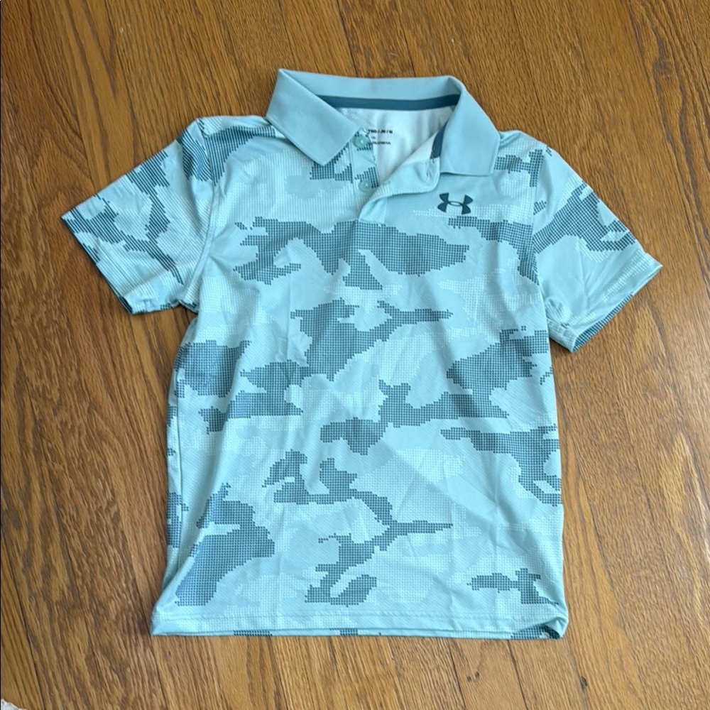 Under Armour Blue Camo Performance Polo